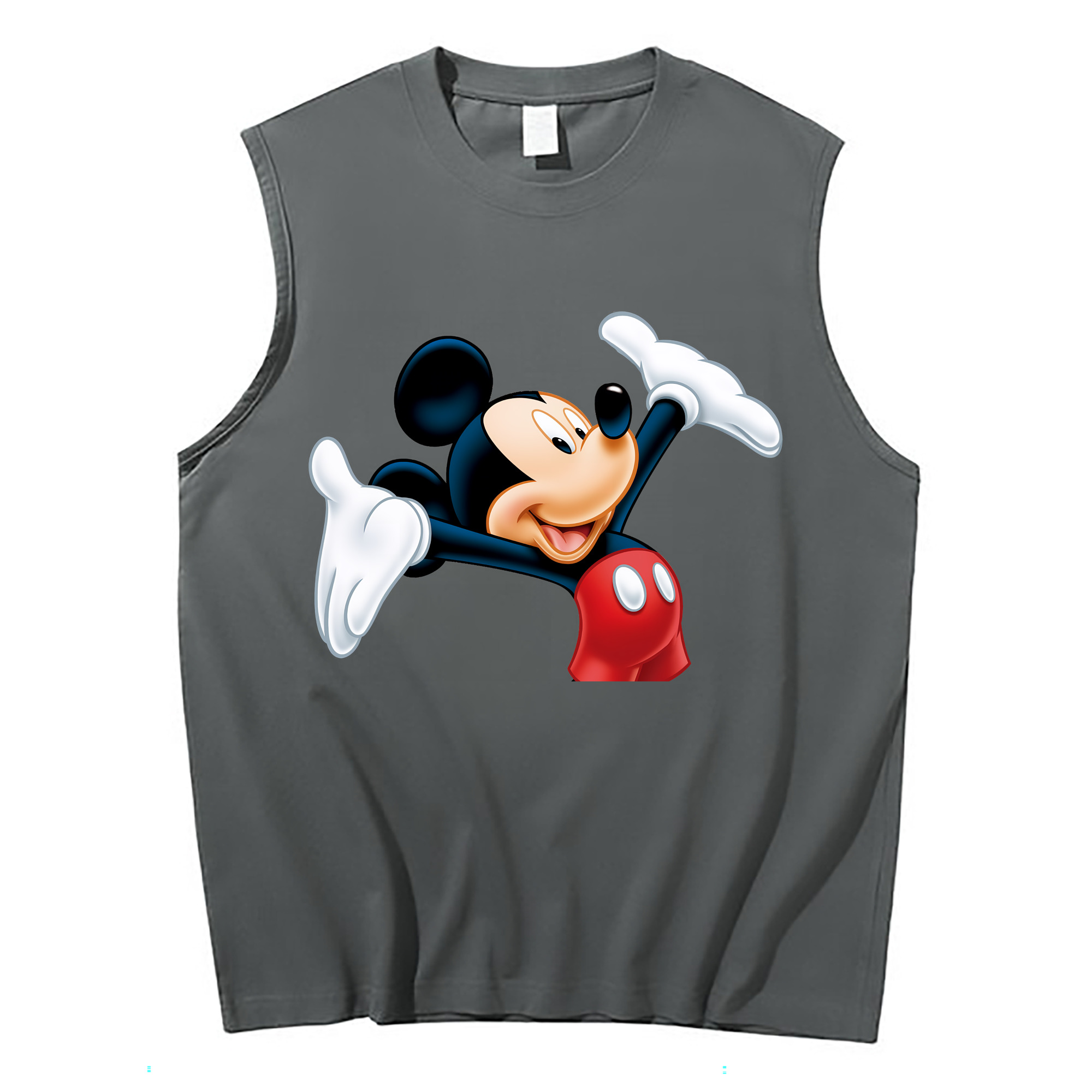 （画像用） ミッキーマウス Mickey Mouse コットン100％タンクトップ（フロントプリント）